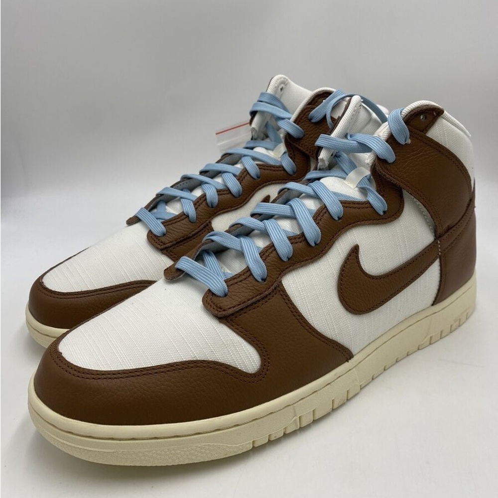 NIKE Dunk High Retro Premium Sneakers in Vintage Pecan Brown & Crème 👟 - Picture 5 of 5